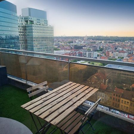 Studio Avec Vue Panoramique Et Parking Gratuit Brussel Eksteriør bilde